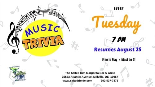MUSIC T-R-I-V-I-A at The Salted Rim Margarita Bar & Grille