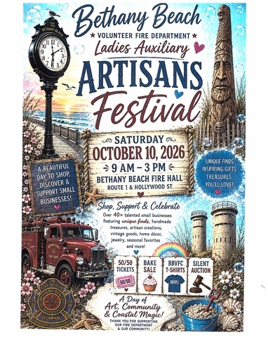 Annual Artisans Festival at Bethany Beach Volunteer Fire Co.